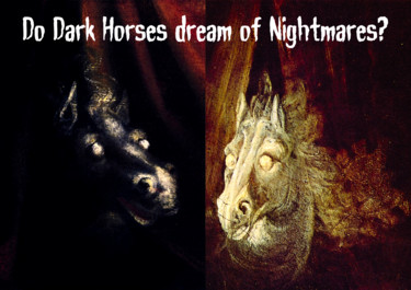 Digitale Kunst mit dem Titel "Do Dark Horses drea…" von Das Igelchen, Original-Kunstwerk, Fotomontage