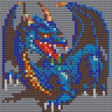 数字艺术 标题为“COK Big Blue Dragon” 由Das Igelchen, 原创艺术品, 2D数字工作