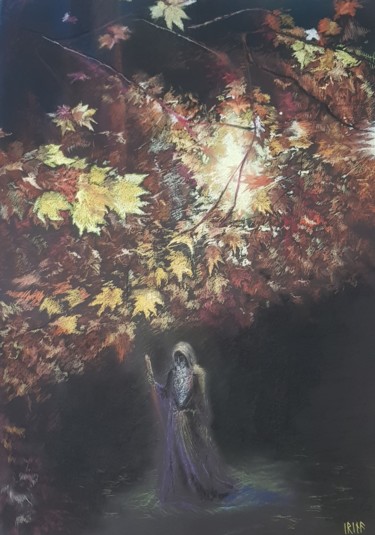 Painting titled ""Странник"" by Iryna Tartakowski, Original Artwork, Pastel