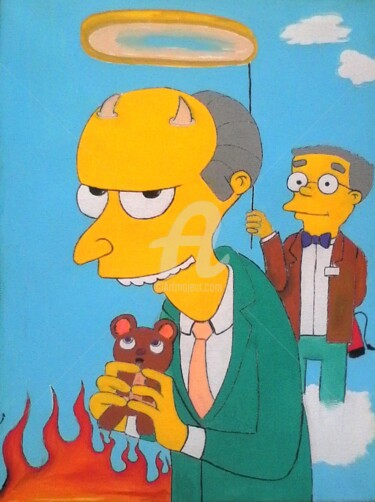 Painting titled "Serie "  Simpson -…" by Igihozo, Original Artwork, Acrylic