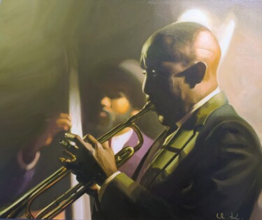 Peinture intitulée "Чарующие звуки джаза" par Игорь(Igor) Кройтор (Kroitor), Œuvre d'art originale, Huile