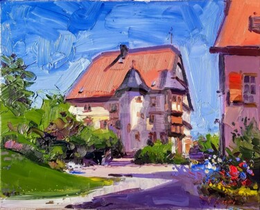 The Castel Картина под названием "The Castel" - Igli Arapi, Подлинное произведение искусства, Масло