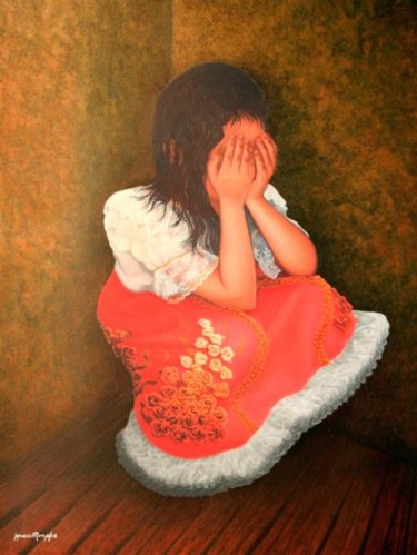 Pintura titulada "LA TRISTEZA DEL RES…" por Ignacio Monje Pintor Colombiano, Obra de arte original