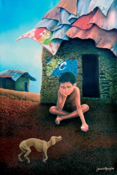 Pintura titulada "PARA EL PUEBLO" por Ignacio Monje Pintor Colombiano, Obra de arte original