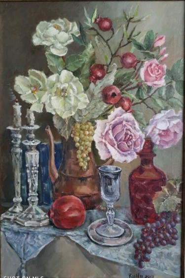 Still Life Pittura intitolato "Still Life" da Natalia Rudnitskiy, Opera d'arte originale, Olio Montato su Barella di tela