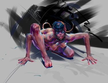 Цифровое искусство под названием "Злая, злая" - Игорь Комаров, Подлинное произведение искусства, Цифровая живопись