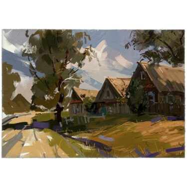 Цифровое искусство под названием "Деревня" - Игорь Комаров, Подлинное произведение искусства, Цифровая живопись