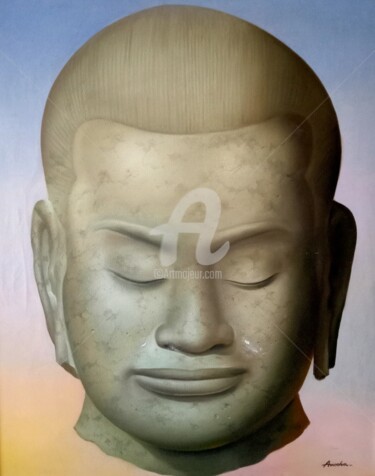 Картина под названием "Утренний Будда.." - Игорь Абрамов, Подлинное произведение искусства, Масло