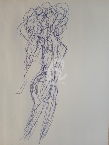 Рисунок под названием "Она.." - Игорь Абрамов, Подлинное произведение искусства, Шариковая ручка