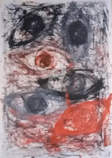 Рисунок под названием "Две собаки.." - Игорь Абрамов, Подлинное произведение искусства, Масло