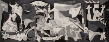 Malerei mit dem Titel "Oil Guernica replic…" von Igor Aranaz, Original-Kunstwerk, Öl