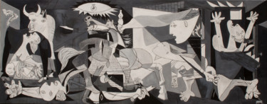 Pintura intitulada "Oil Guernica replic…" por Igor Aranaz, Obras de arte originais, Óleo