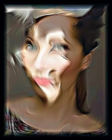 Druckgrafik mit dem Titel "...eine Reife Frau…" von Igor Bajenov, Original-Kunstwerk, Digitale Malerei