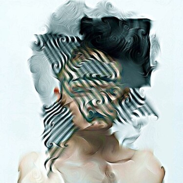 Druckgrafik mit dem Titel "Portrait Modern Mix…" von Igor Bajenov, Original-Kunstwerk, Digitale Malerei