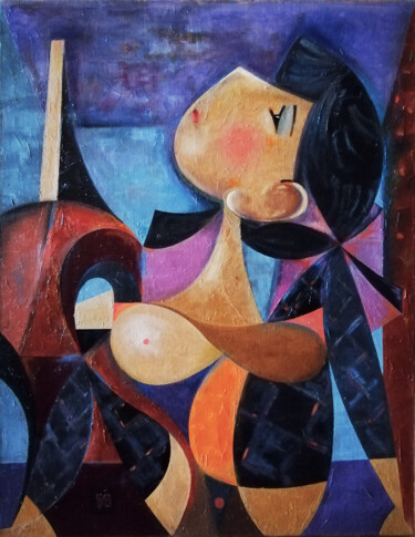 Peinture intitulée "Виолончель" par Igor Bondarenko, Œuvre d'art originale, Huile