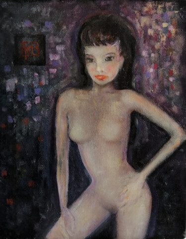 Painting titled "НЮ" by Igor Bondarenko, Original Artwork, Oil