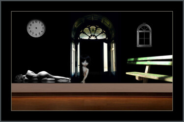 Цифровое искусство под названием "Время и стекло" - Игорь Бондаренко, Подлинное произведение искусства, Фотомонтаж