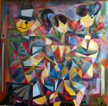 Картина под названием "Непристойное предло…" - Игорь Бондаренко, Подлинное произведение искусства, Масло