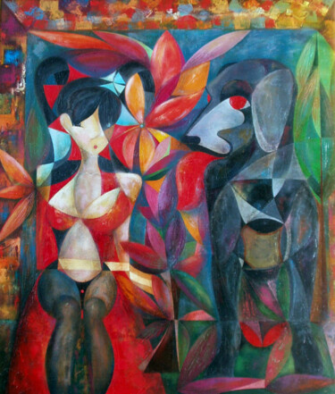 Painting titled "Друг" by Igor Bondarenko, Original Artwork, Oil