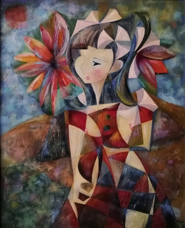 Malarstwo zatytułowany „Актриса Весна” autorstwa Игорь Бондаренко, Oryginalna praca, Olej