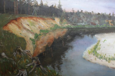Painting titled "Oil painting. Coast…" by Igor Bronzov, Original Artwork, Oil