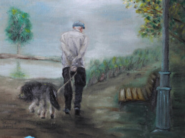 Painting titled "Walk friends" by Igor Bronzov, Original Artwork, Oil