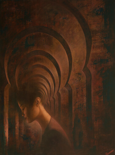 Painting titled "Just Listen" by Igor Eliseev, Original Artwork, Oil