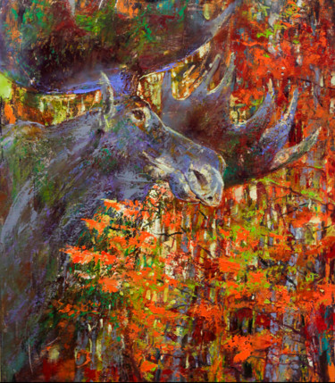 Картина под названием ""Король леса" / "Ki…" - Igor Eliseev, Подлинное произведение искусства, Масло