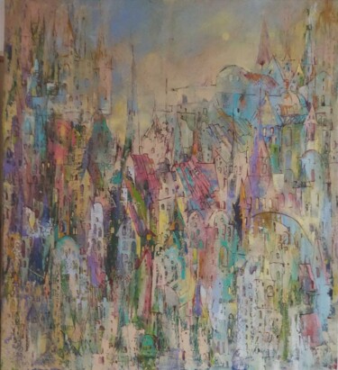 Картина под названием ""Город мечты" / "Ci…" - Igor Eliseev, Подлинное произведение искусства, Масло