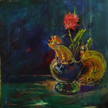 Картина под названием ""Квітка Бородянки"…" - Igor Eliseev, Подлинное произведение искусства, Масло Установлен на Деревянная…