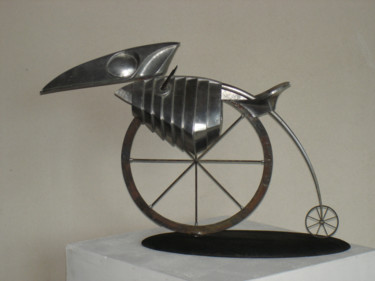 Escultura titulada "птица Эго" por Igor Fetisov, Obra de arte original, Metales