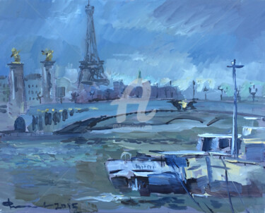 Pittura intitolato "Paris.jpg" da Igor Filippov, Opera d'arte originale, Olio