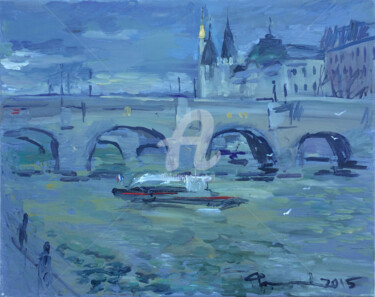 Peinture intitulée "À Paris" par Igor Filippov, Œuvre d'art originale
