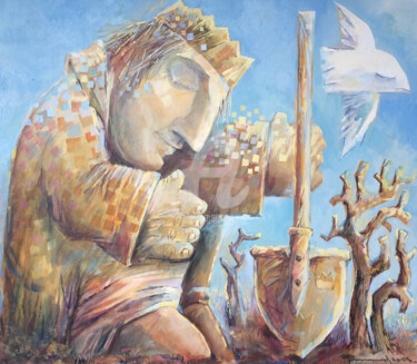 Pittura intitolato "The gardener" da Igor Filippov, Opera d'arte originale, Olio