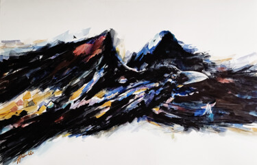 Картина под названием "Ворон" - Игорь Храмов, Подлинное произведение искусства, Акварель