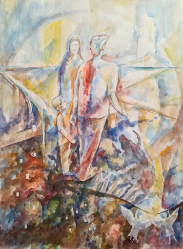 Картина под названием "Основа" - Игорь Храмов, Подлинное произведение искусства, Акварель