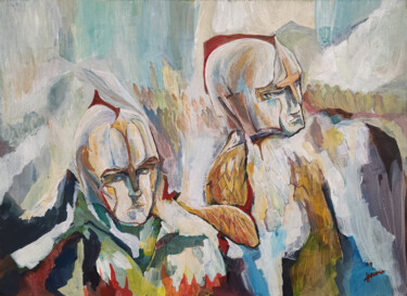 Pittura intitolato "Перед уходом" da Igor Hramov, Opera d'arte originale, Acrilico