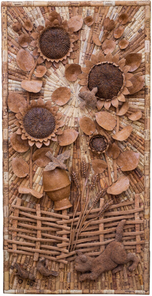 Sculpture titled "sunflowers" by Igor Kopachevsky, Original Artwork, Wood