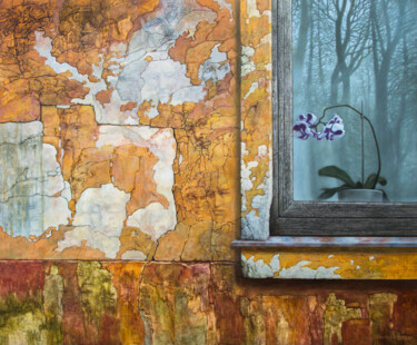 Peinture intitulée "Сны старого дома" par Igor Leont Ev, Œuvre d'art originale, Huile