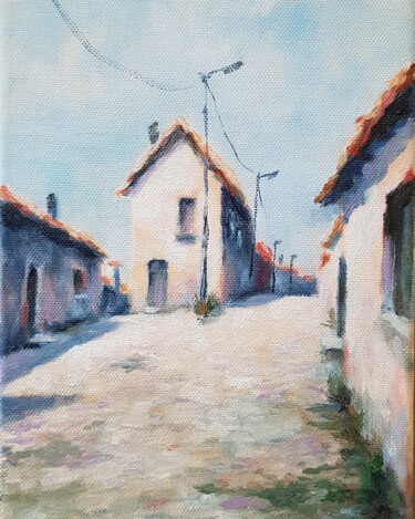 Painting titled "Old village in Croa…" by Igor Makeev, Original Artwork, Oil