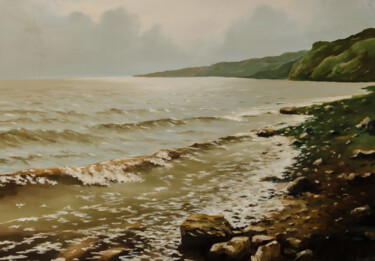 Peinture intitulée "Sea in winter" par Igor Makeev, Œuvre d'art originale, Huile