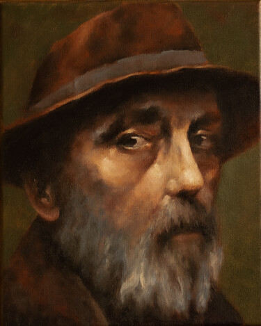 Картина под названием "Portrait of a man" - Igor Makeev, Подлинное произведение искусства, Масло