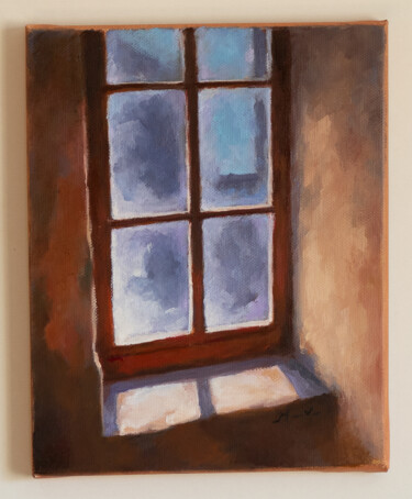 Картина под названием "Window in an old ho…" - Igor Makeev, Подлинное произведение искусства, Масло