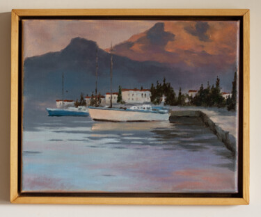 Картина под названием "Town by the sea. Ea…" - Igor Makeev, Подлинное произведение искусства, Масло