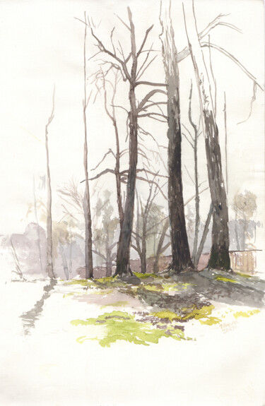 Рисунок под названием "Весна" - Игорь Машин, Подлинное произведение искусства, Акварель