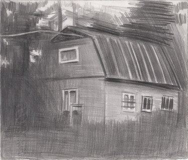 图画 标题为“Заброшенный дом” 由Игорь Машин, 原创艺术品, 铅笔