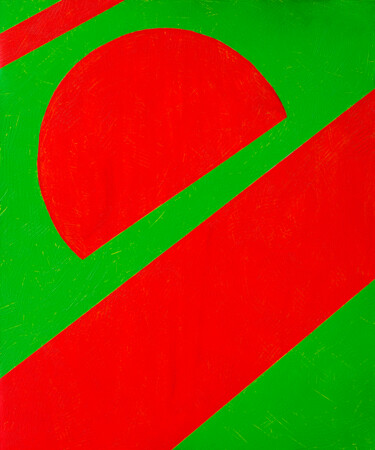 Schilderij getiteld "красное и зеленое" door Igor Matvienko, Origineel Kunstwerk, Acryl