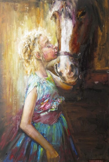 Painting titled "My Friend" by Igor Navrotski, Original Artwork, Oil