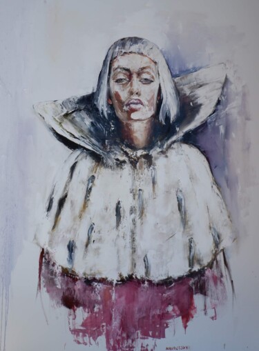 Painting titled "Ermine Cape" by Igor Navrotski, Original Artwork, Oil