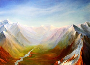 Картина под названием "Долина в Кордильерах" - Igor Pape, Подлинное произведение искусства